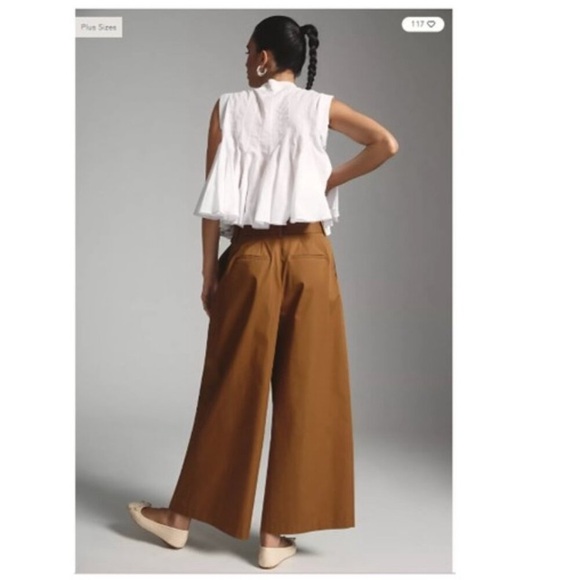Anthropologie High-Waist Wide-Leg Pants in Brown - Picture 5 of 12